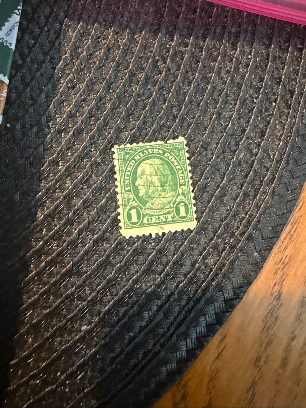 Vintage 1901-1910 RARE Benjamin Franklin 1 Cent Green Canceled Stamp